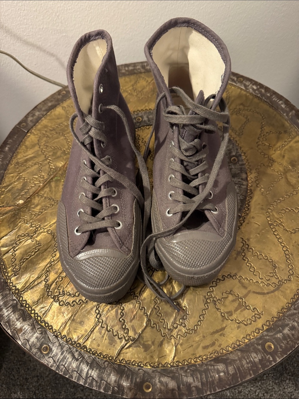 Superga White Canvas Sneakers with Gray Trim